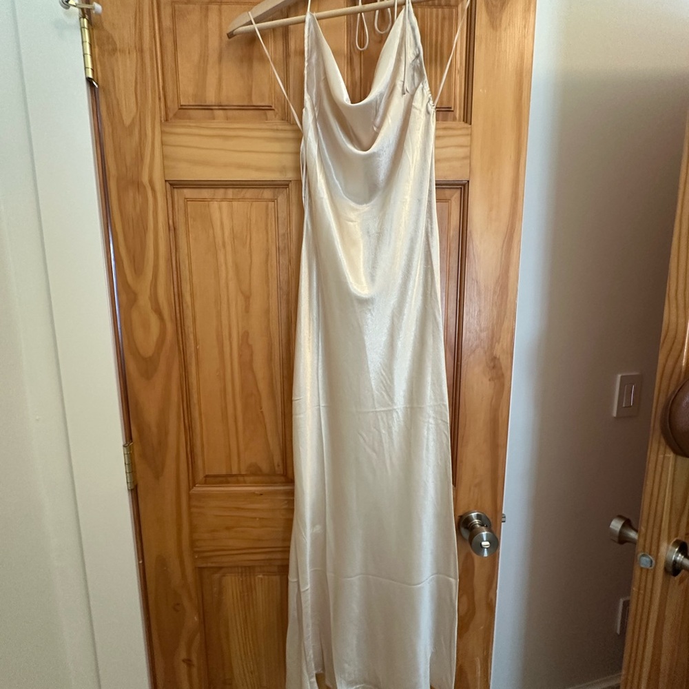 Elegant Champagne Slip Dress NWT